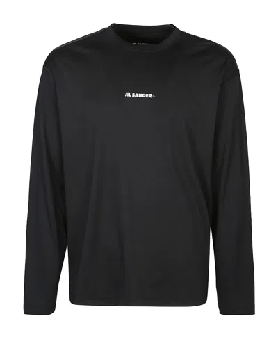 JIL SANDER JIL SANDER LOGO PRINTED LONG-SLEEVED T-SHIRT