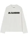 Jil Sander Logo-print Long-sleeve Top In White