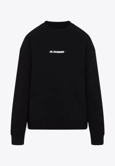 JIL SANDER LOGO-PRINT LONG-SLEEVED SWEATSHIRT