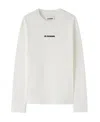 Jil Sander Logo-printed Long-sleeved T-shirt In White