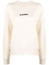 Jil Sander Ivory Cotton Sweatshirt In Neutral
