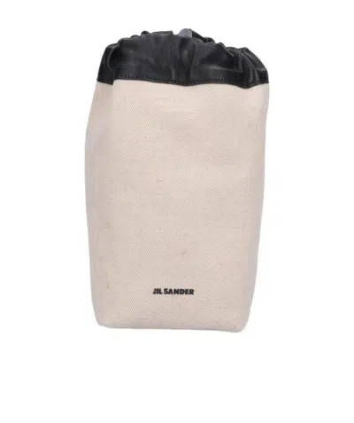 Jil Sander Logo-print Mini Bag In White