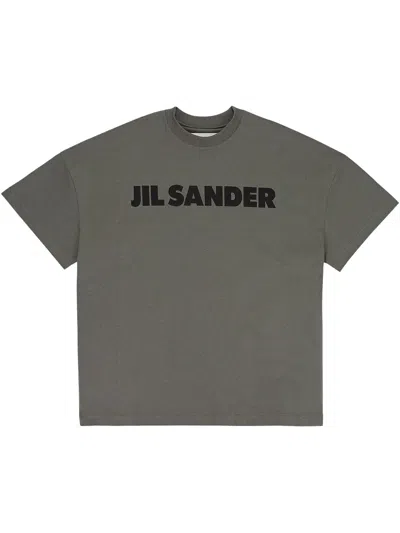 Jil Sander Logo-print "olive" T-shirt In Green