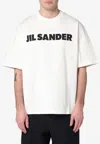 Jil Sander Logo T-shirt By . The Brand Presents A Minimalist Style That Is Appreciated Wor In White