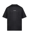Jil Sander Technical Fabric Crew-neck T-shirt In Black
