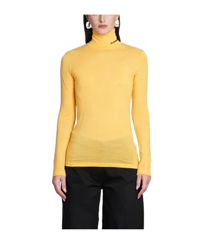Jil Sander Silk Turtleneck Top Tops Pink
