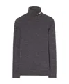 Jil Sander Logo-print Roll-neck Top In Black