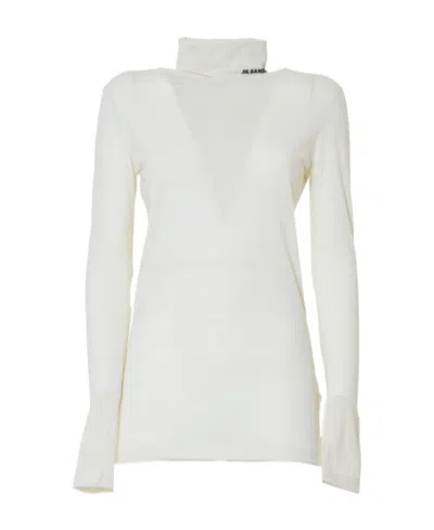 Jil Sander High-neck T-shirt In White
