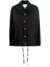 Jil Sander Black Logo-print Jacket In Schwarz