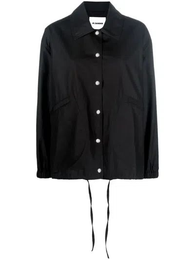 JIL SANDER LOGO-PRINT SHIRT JACKET