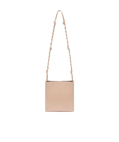 Jil Sander Logo-print Shoulder Bag In Nude