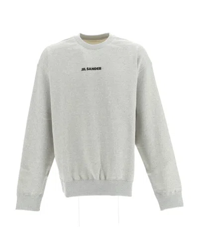 JIL SANDER JIL SANDER LOGO PRINTED CREWNECK SWEATSHIRT