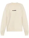 Jil Sander Ivory Cotton Sweatshirt In Neutrals