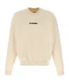 Jil Sander Logo Print Crewneck Sweatshirt In Nude