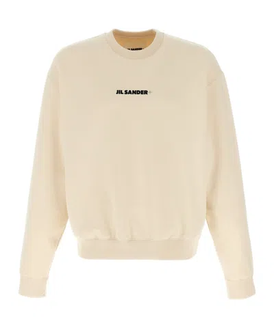 JIL SANDER JIL SANDER LOGO-PRINT CREWNECK SWEATSHIRT