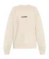Jil Sander Ivory Cotton Sweatshirt In Neutral