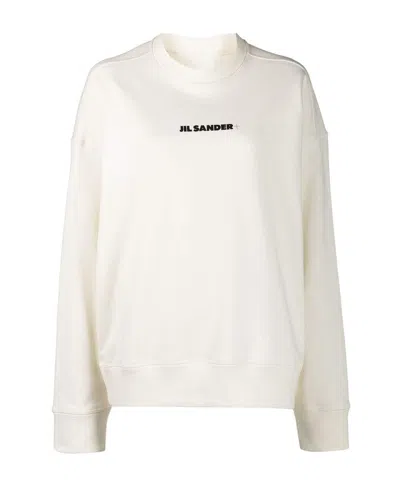 JIL SANDER CROPPED LOGO-PRINT SWEATSHIRT