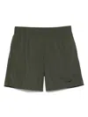 Jil Sander Green Drawstring Swim Shorts In Green