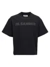 Jil Sander Logo Print T-shirt In Black