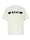 Jil Sander Logo Print T-shirt In White