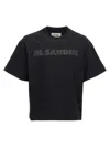 Jil Sander Logo Print T-shirt In Black