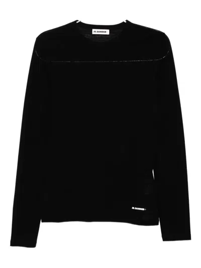 Jil Sander Logo-print T-shirt In Black