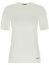 Jil Sander Crewneck Cotton T-shirt In Weiss