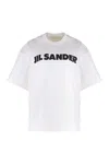 Jil Sander Light Grey Oversized T-shirt With Logo Print Women In White
