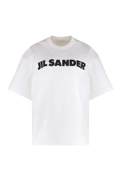 Jil Sander Logo Print T-shirt In White