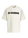 Jil Sander Off-white Logo Printed T-shirt In White