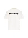 Jil Sander Off-white Logo Printed T-shirt In White