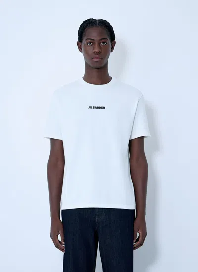Jil Sander Logo Print T-shirt In White