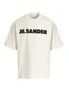 Jil Sander Logo T-shirt By . The Brand Presents A Minimalist Style That Is Appreciated Wor In White/black