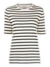 Jil Sander Dark Blue And White Cotton T-shirt In Multi