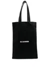 Jil Sander Large Rectangular Tote Bag With Dual Handles In Black