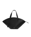 Jil Sander Medium Leather Sombrero Shoulder Bag In Black
