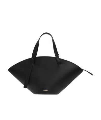 JIL SANDER JIL SANDER SOMBRERO LOGO EMBOSSED SMALL TOTE BAG