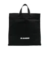 Jil Sander Logo-print Tote Bag In Black