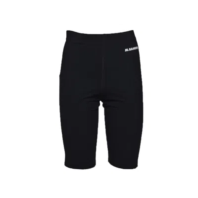 Jil Sander + Logo Printed Biker Shorts In Black