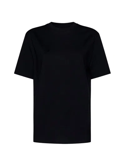 Jil Sander Back Logo Cotton T-shirt In Nero