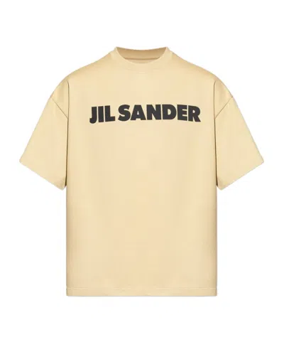 Jil Sander Logo Printed Crewneck T-shirt In Neutral