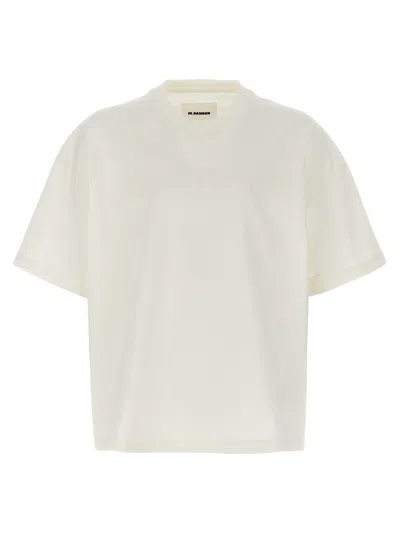 Jil Sander Boxy Fit Cotton Jersey T-shirt In White