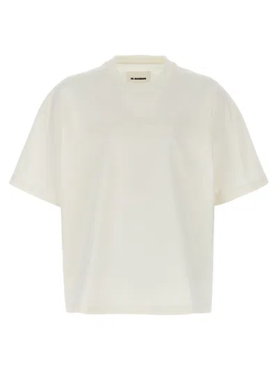 Jil Sander Boxy Fit Cotton Jersey T-shirt In White