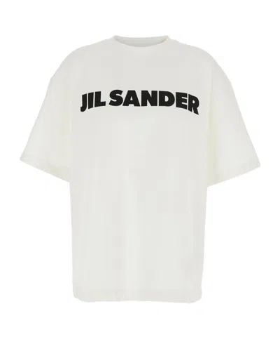 JIL SANDER JIL SANDER LOGO PRINTED CREWNECK T-SHIRT