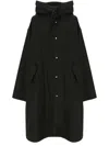 JIL SANDER JIL SANDER LOGO PRINTED DRAWSTRING COAT