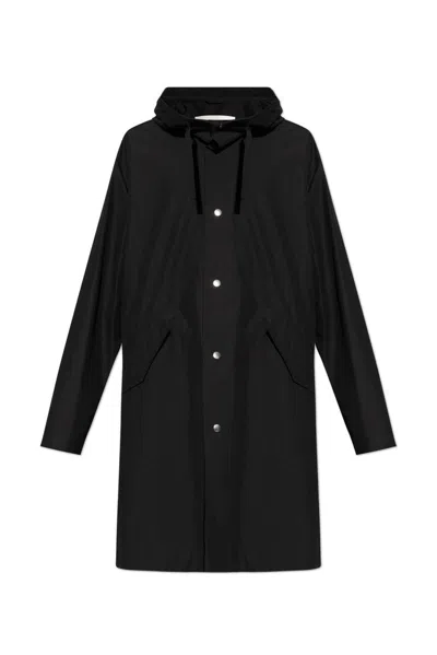 JIL SANDER JIL SANDER LOGO PRINTED HOODED PARKA 