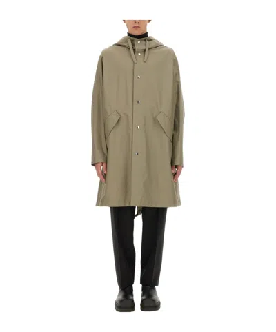 JIL SANDER JIL SANDER LOGO PRINTED HOODED PARKA