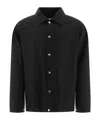 Jil Sander Black Shirt-jacket With Logo In Black