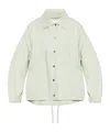 Jil Sander Button-up Cotton Jacket In Green