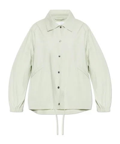 Jil Sander Button-up Cotton Jacket In Green